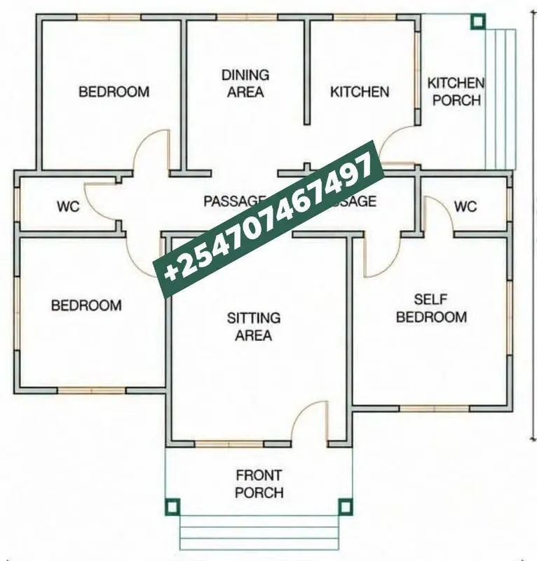 Skillion roof 🏡
Two Bedroom Bungalow
Follow Beautiful Homes Design